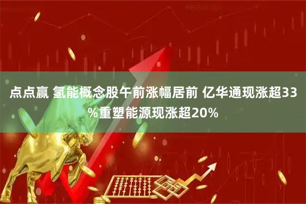 点点赢 氢能概念股午前涨幅居前 亿华通现涨超33%重塑能源现涨超20%